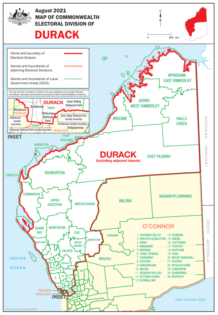Durack map